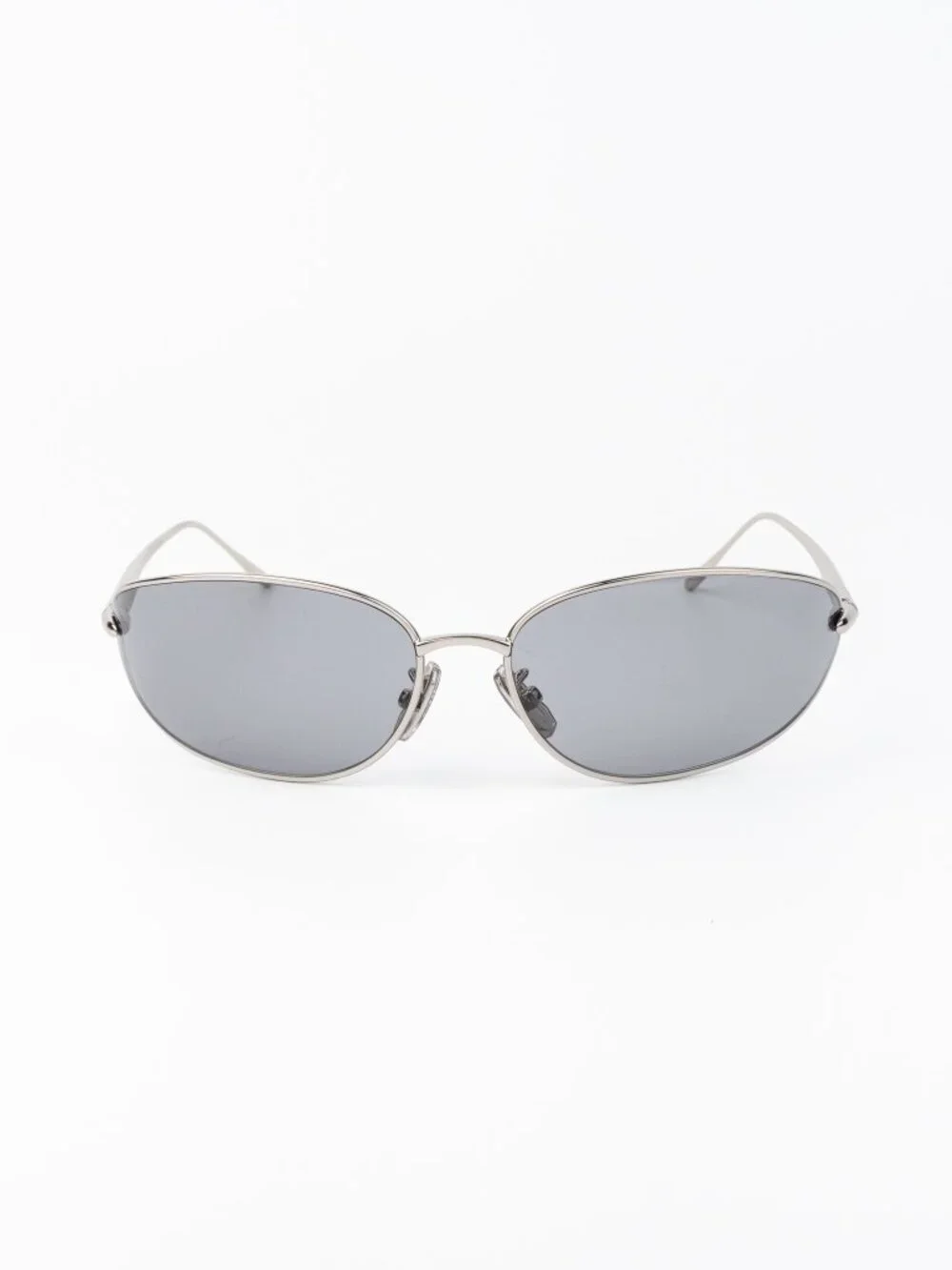 Loewe Women Sunglasses Silver Grey Wraparound LW40164U 16A NEW AUTHENTIC